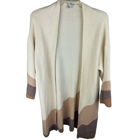 Cozy Co. By Cozy Casual Ivory Women’s Cardigan Size small Medium Long Pockets - Picture 1 of 4